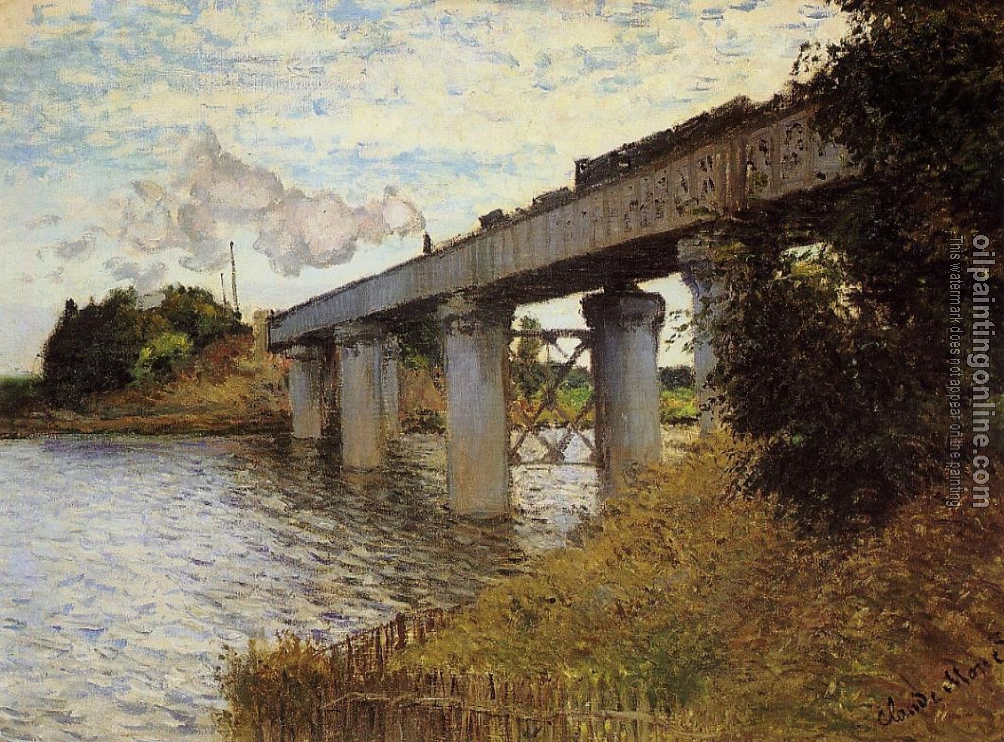 Monet, Claude Oscar - The Railway Bridge at Argenteuil